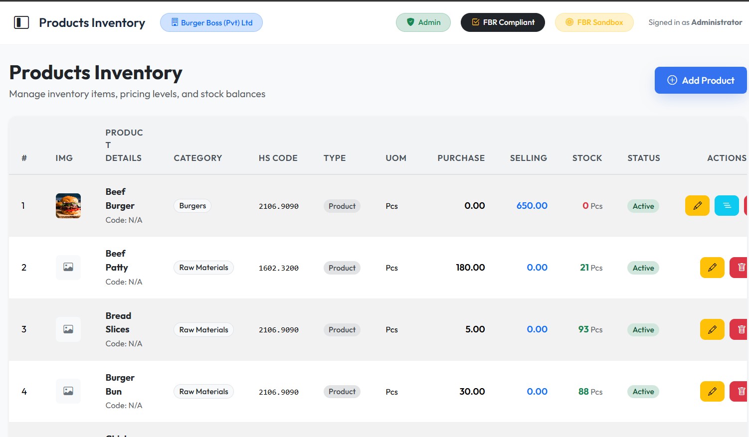 BasicSalesFBR Reports